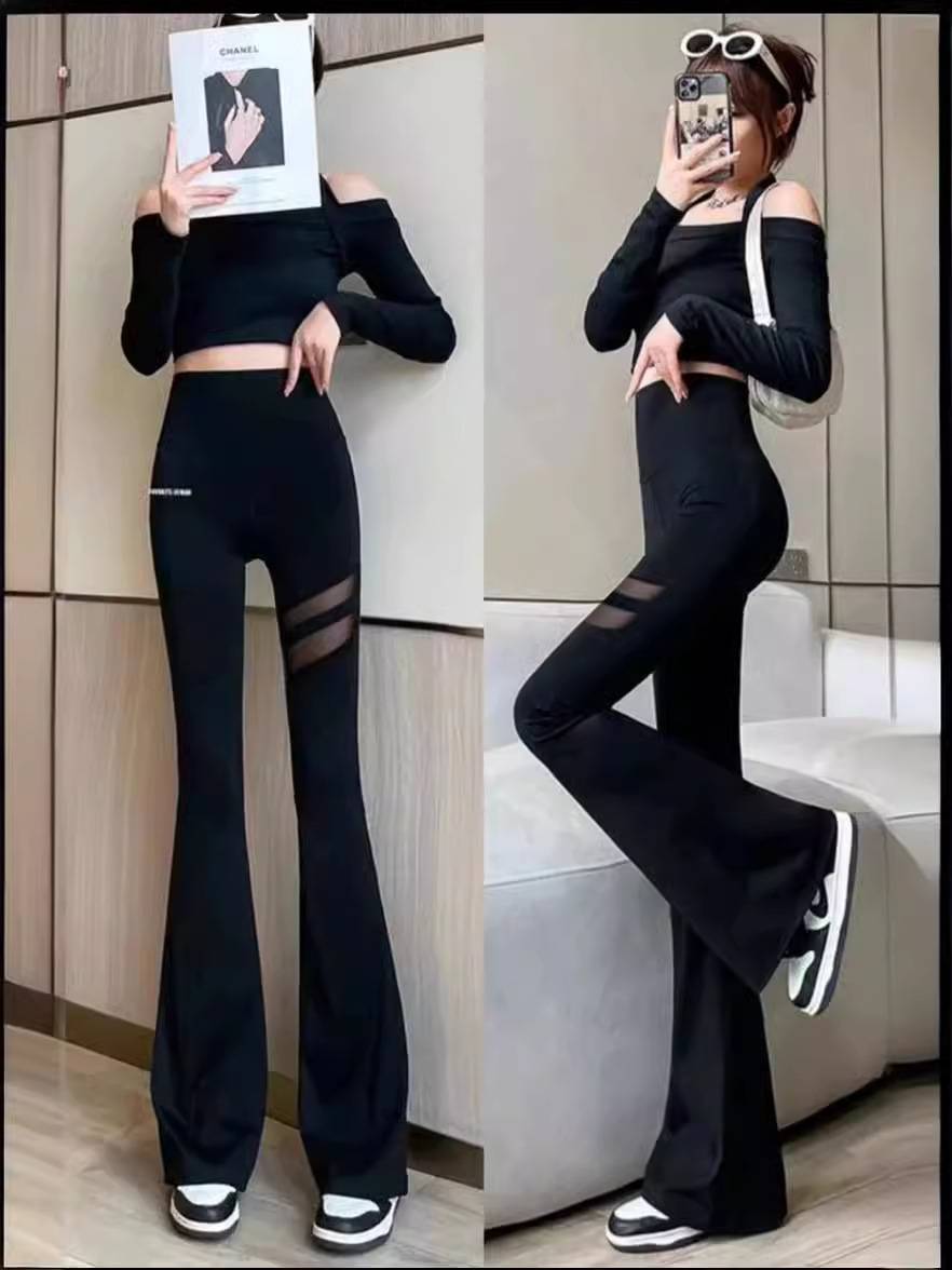 夏季網紗高腰高彈透氣收腹提臀褲